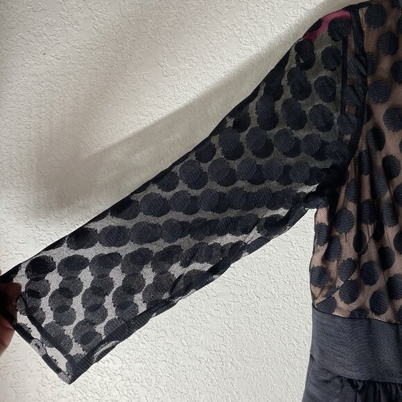 Eliza J Dress Womens Size 10 Polka dot Mesh Fit & Flare Cocktail Dress Feminine - Picture 6 of 14